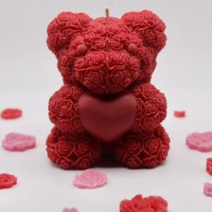Bearly in Love Red Candle